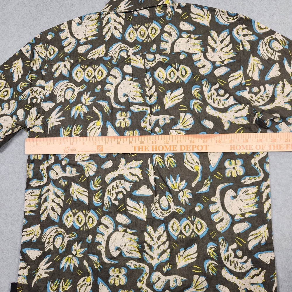 Patagonia Shirt Small Green Floral Go To Camp Hawaiian Vacation Cruise Beach - Picture 10 of 11